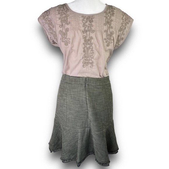 Free People Tan / Nude Embroidered Quills Cropped Top Size Small - Picture 4 of 16